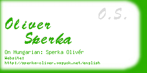 oliver sperka business card